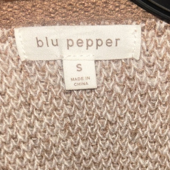 Blu Pepper Brown and Cream Checkered Sweater - Picture 2 of 3